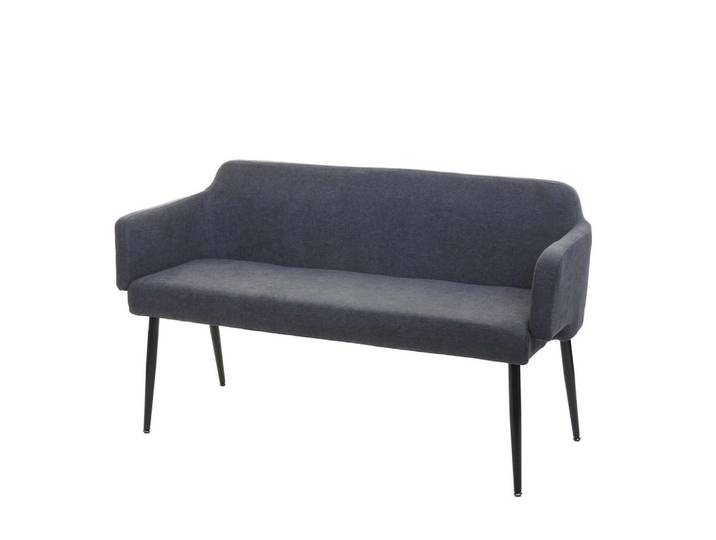 Jamb Sitzbank Anthrazit, Schwarz, Textil, 133x77x56 cm, Esszimmer, Bank, Sitzbänke