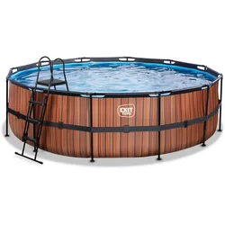 Exit runder Rahmenpool mit Kartuschenfilteramlage (Höhe 122 cm) Ø 450 cm (Höhe 122cm) Größe 2 braun