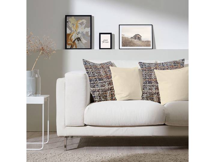 Coussin Chalet Gris 45 x 45cm Tissu mélangé