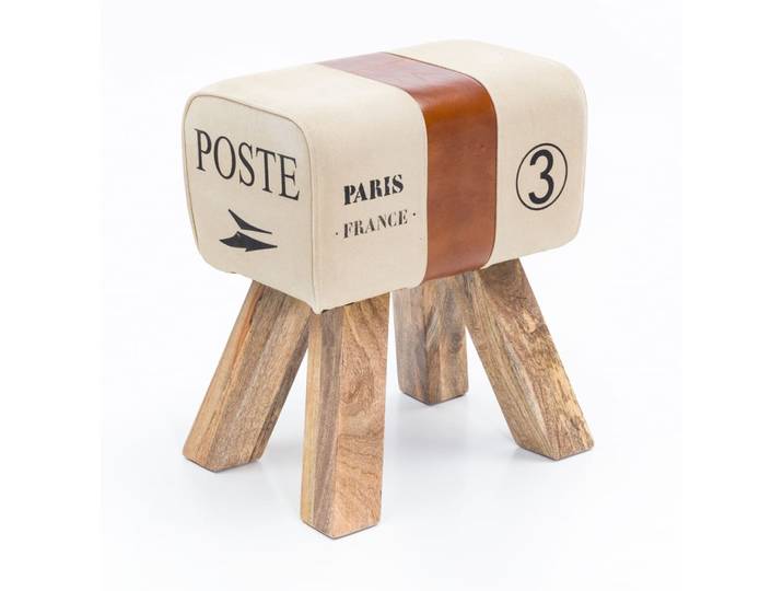 Tabouret en tissu, beige