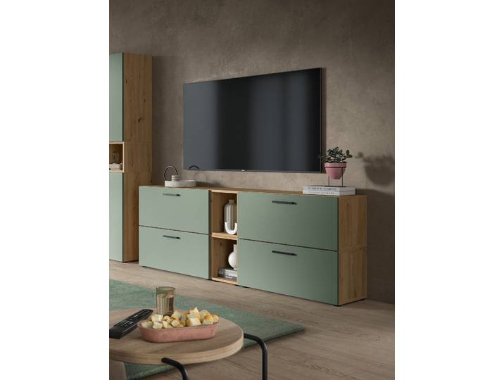 Buffet The One modèle C 67cm Vert/Marron/Vert fumée/Imitation chêne Artisan