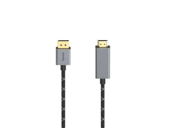 Hama Videokabel DisplayPort-st. - HDMI™-st. Ultra-HD 4K @60Hz ALU 1,50M