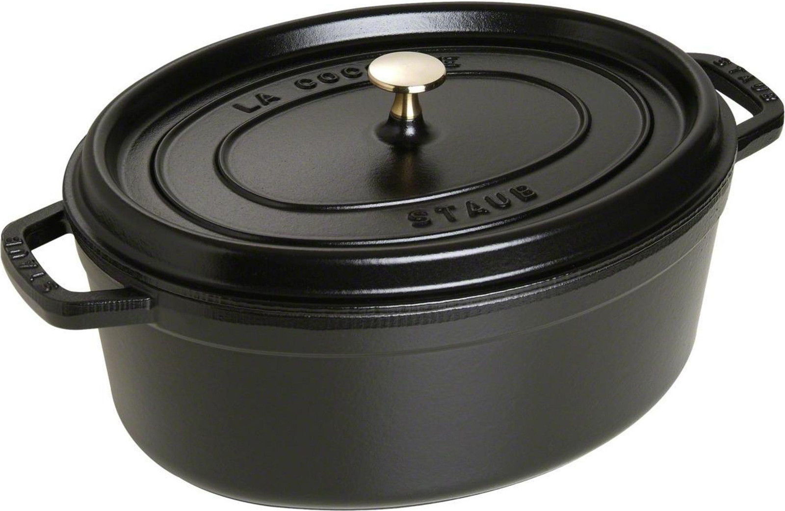 Staub Ovale Cocotte zwart 33 cm