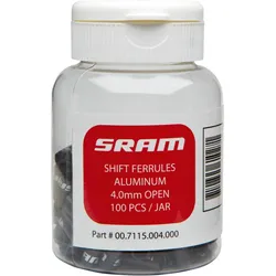 Endkappen f.Schaltaußenh.SRAM Btl./100St 4 mm innen, schwarz, Super-Short Nose