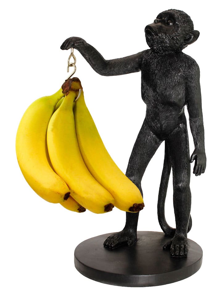 Winkee Bananenhalter ''Affe'' in Schwarz - (H)40 x Ø 20 cm - onesize