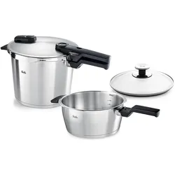 Fissler Schnellkochtopf-Set, Pfannenset + Topfset, Silber