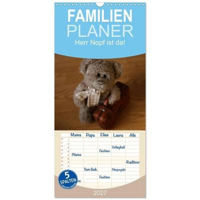 Familienplaner 2027 - Herr Nopf ist da! mit 5 Spalten (Wandkalender, 21 x 45 cm) CALVENDO