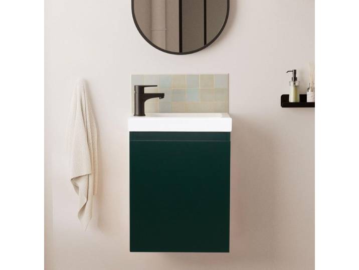 Meuble lave-mains LISA + robinet noir