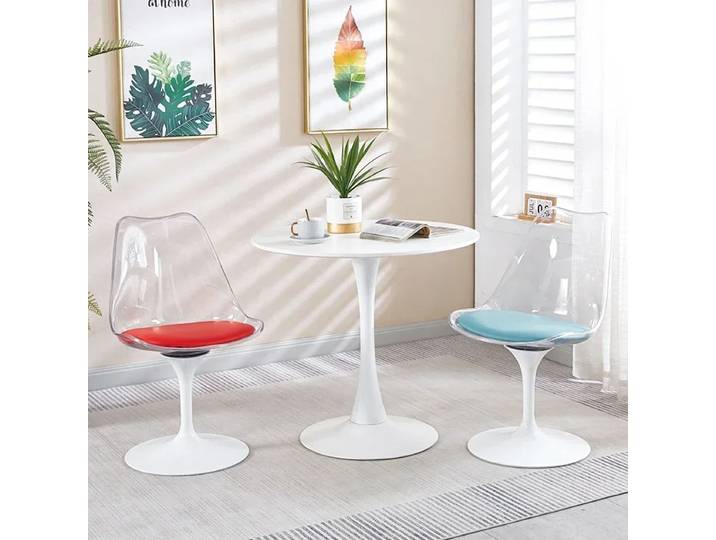 Nordique Simple lumière luxe loisirs négociation acrylique Transparent tulipe dossier chaise pivotante chambre chaise