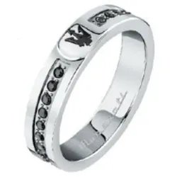 MASERATI - RING - IP BLK+BLK CRYSTALS