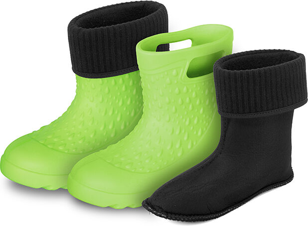 Bottes pour enfants avec chaussettes Delphin YUPIE 22/23 Green, Black, Beige, Gray 22/23
