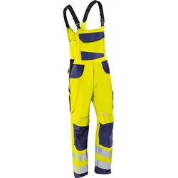 KÜBLER REFLECTIQ Latzhose PSA 2 warngelb/dunkelblau 27K - 3207 8340-3448-27K - warngelb/dunkelblau