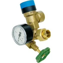 AFRISO Boilersicherheitsgruppe DN15 mit Manometer 0-16 bar und Sicherheitsventil 10 bar