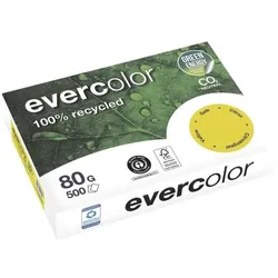Clairefontaine Farbiges Recyclingpapier »Evercolor« - Intensivfarben gelb