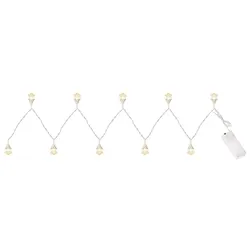 4x LED Lichterkette Deko Diamanten-Design Leuchtkette Batteriebetrieb L 120 cm