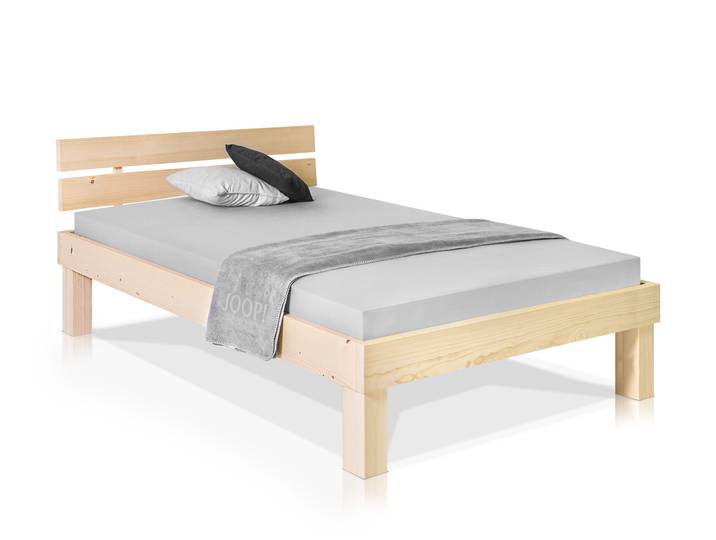 PUMBA Massivholzbett mit Kopfteil, Material Massivholz