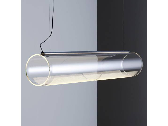 Guise 2277 LED-Hängeleuchte, Länge 89 cm - Vibia - Wohnzimmer - Modern - Glas - Einflammig