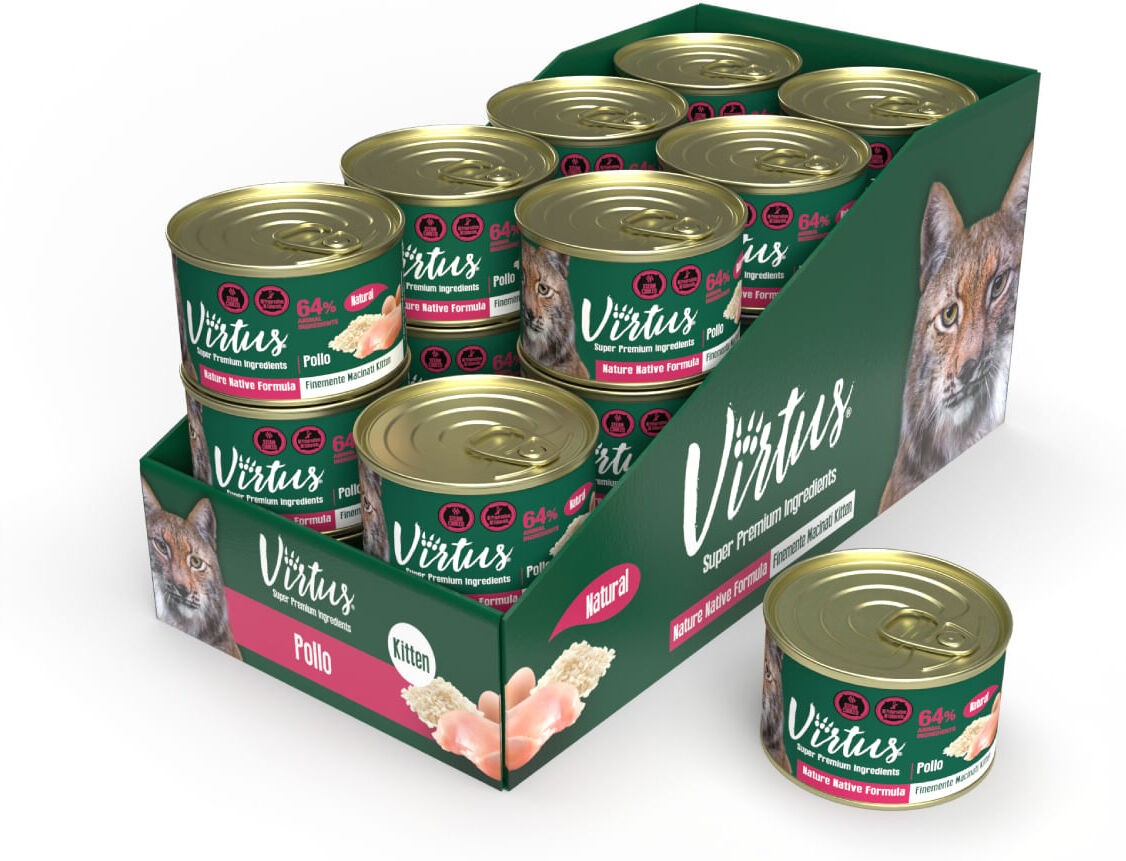 Virtus Kitten Natural Lattina Multipack 24x150G POLLO
