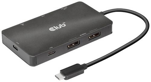 club3D CSV-1598 USB-C (USB 3.2 Gen 2) Multiport Hub Schwarz