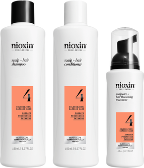 Nioxin Professionals Pack 4 Scalp Hair Colored Dry Damaged Hair Thinning 1 un