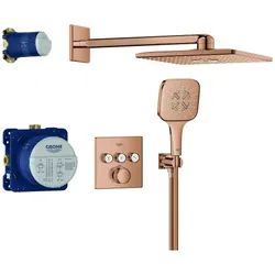 GROHE Unterputz Duschsystem Grohtherm SmartControl 34864, eckige Form, mit UP-Th...