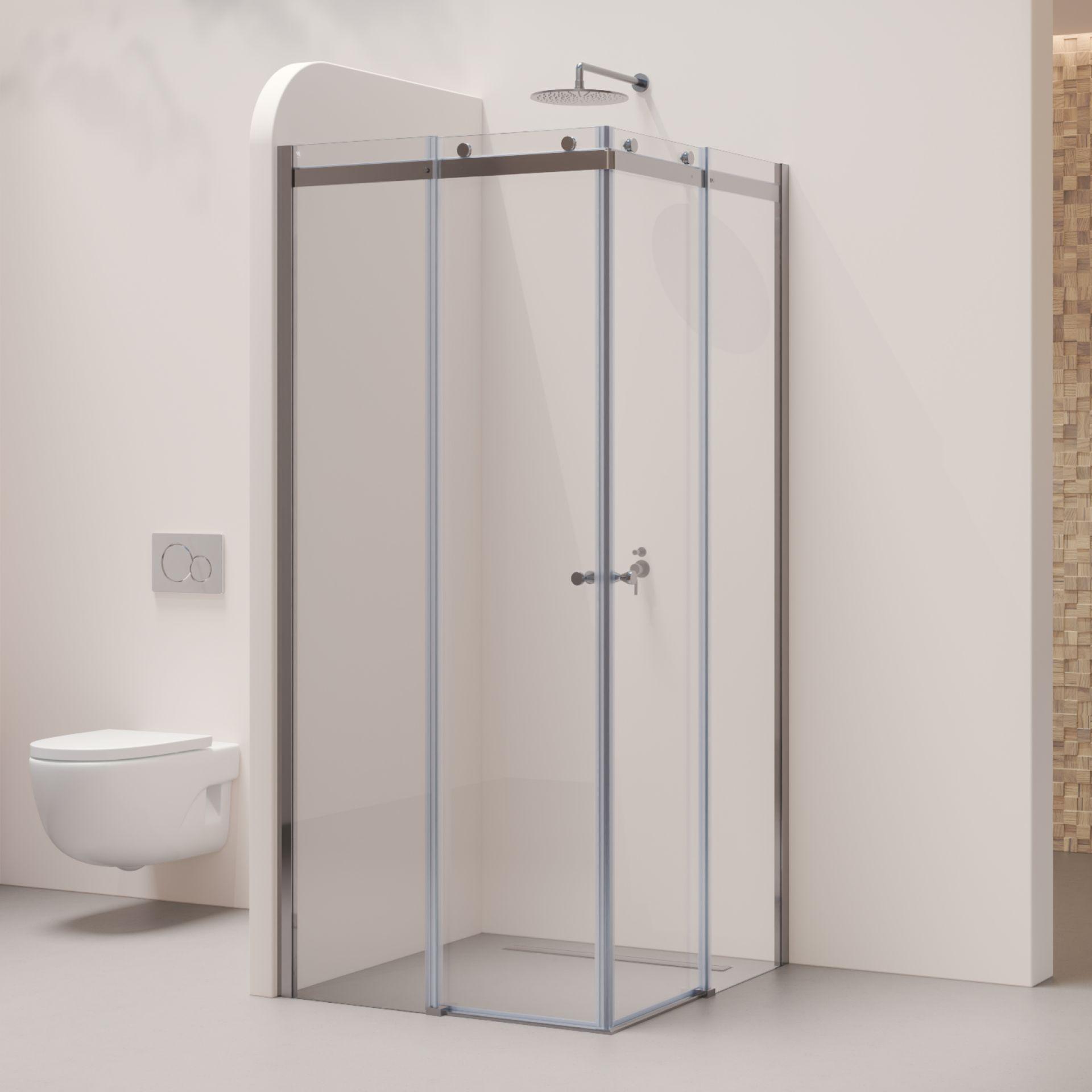 i-flair Schiebetür Duschkabine 75x80x200 cm aus durchsichtigem 8 mm Sicherheitsglas - DK88