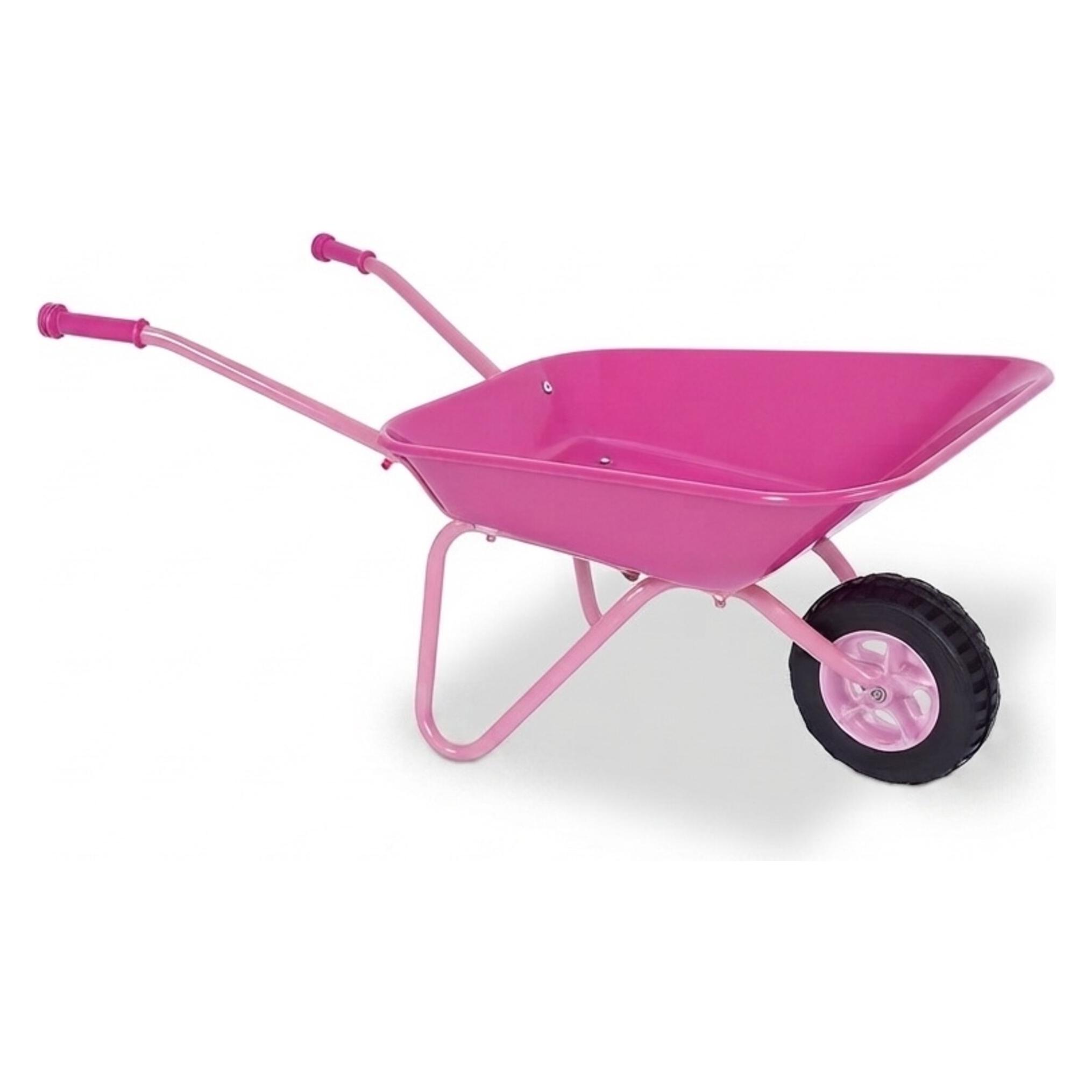 Relaxdays Schubkarre für Kinder rosa (4052025518219)