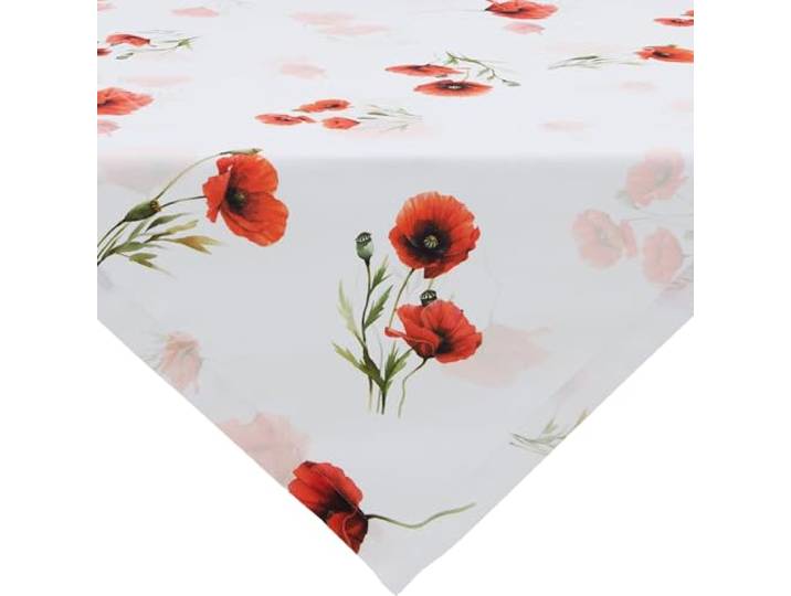 Erwin Müller Mitteldecke, Tischdecke Mohnblume rot Größe 110x110 cm - robuste, strapazierfähige Qualität