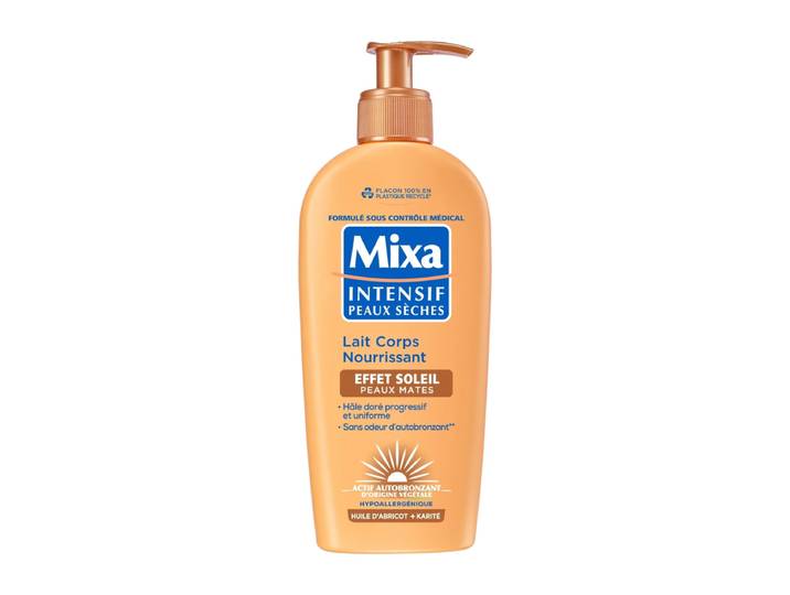 Lait Corps Nourrissant Mixa Peaux Sèches Effet Soleil Peau Mate 250ml