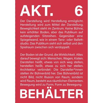AKT. 6 Behälter, Taschenbuch von Architekturkollektiv AKT, Luftschacht Verlag, 978-3-903422-59-9