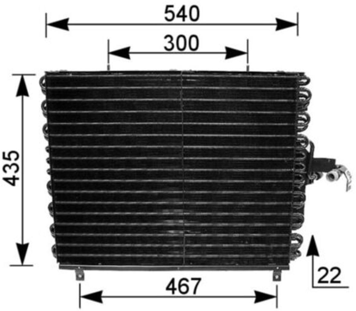 Mahle Condensatore, impianto di climatizzazione AC 166 000S