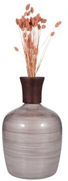 Sagebrook Home Blush Glass Swirled Round Vase