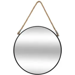 Atmosphera - Runder Metallspiegel mit Seil 55x3cm