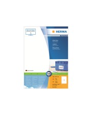HERMA Premium Permanent selbstklebende matte laminierte Papieretiketten weiß A4 210 x 297 mm 100 Etiketten Bogen x 1 (4428)