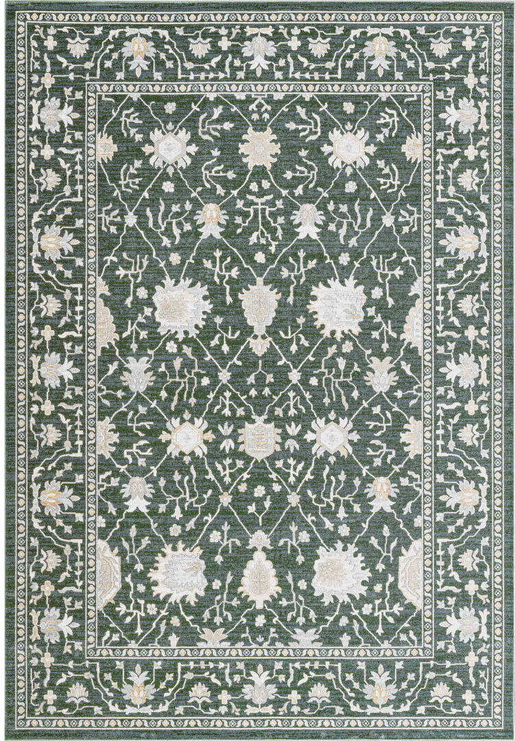 Metro Chaniqua Rectangle Oriental Area Rug Green Rectangle 160 x 230cm