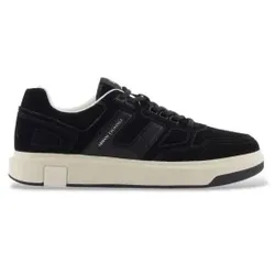 A|X Armani Exchange für Herren. XM002206AF21419UC001 Low-Top Sneakers schwarz (41.5), Leder, Wohnung, Schnürsenkel, Lässig