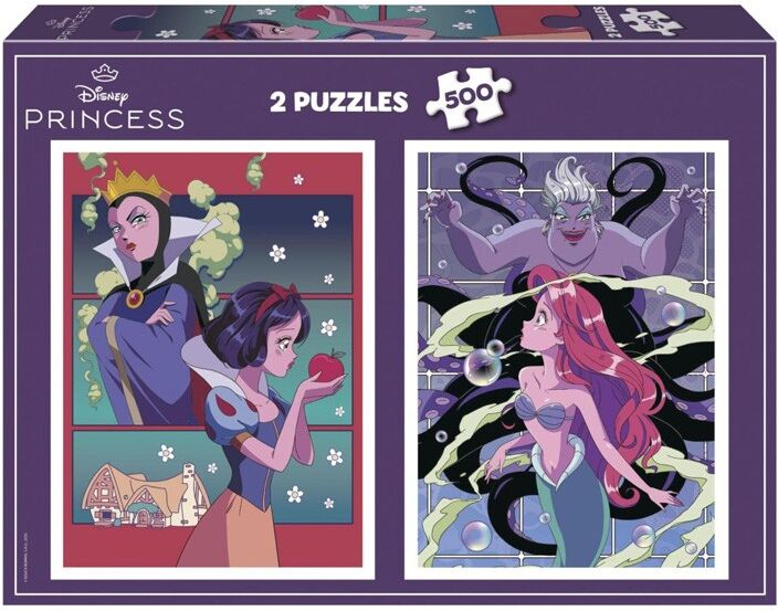 Puzzles 2 x 500 pcs Méchants et Princesse Disney - Educa