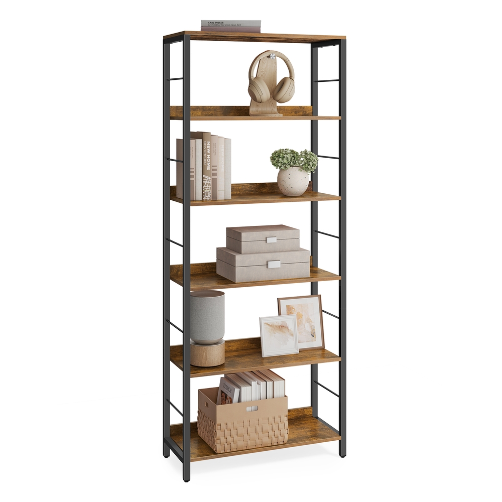 VASAGLE Bücherregal mit sechs Ebenen und Rückwänden im Industriedesign LLS118B01