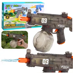 Elektrisches Wasserpistolengewehr, automatisch, schwarz, Reichweite 8-9 m, 450 ml