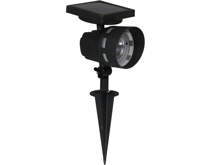 Gartenstrahler LUXFORM Solar-Intelligente Hybrid-Erdspießleuchte -Montana , schwarz, 1 Stk., Leuchten, Gartenstrahler, Für den Außenbereich geeignet IP33