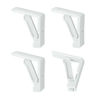 Metaltex Packung mit 4 verstellbaren Tischdeckenhaltern mit Feder - Farbe Weiß