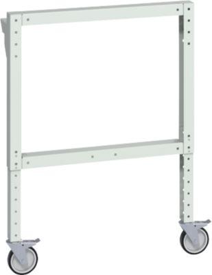 Bott cubio Werkbankfuß, mobil, höhenverstellbar, Stahlblech, B 80 x T 850 x H 1000 mm, lichtgrau RAL 7035