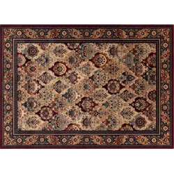 TEPGO Wollteppich Bachtiar dunkelrot 240x340 cm