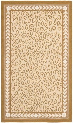 SAFAVIEH Handmade Chelsea Cayla Leopard French Country Wool Rug