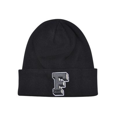 Beanie FUBU "Fubu Accessoires FA224-001-1 COLLEGE BEANIE BLACK/ANTHRA", Herren, Gr. onesize, schwarz, anthrazit, Kunstfaser, Mützen Beanie
