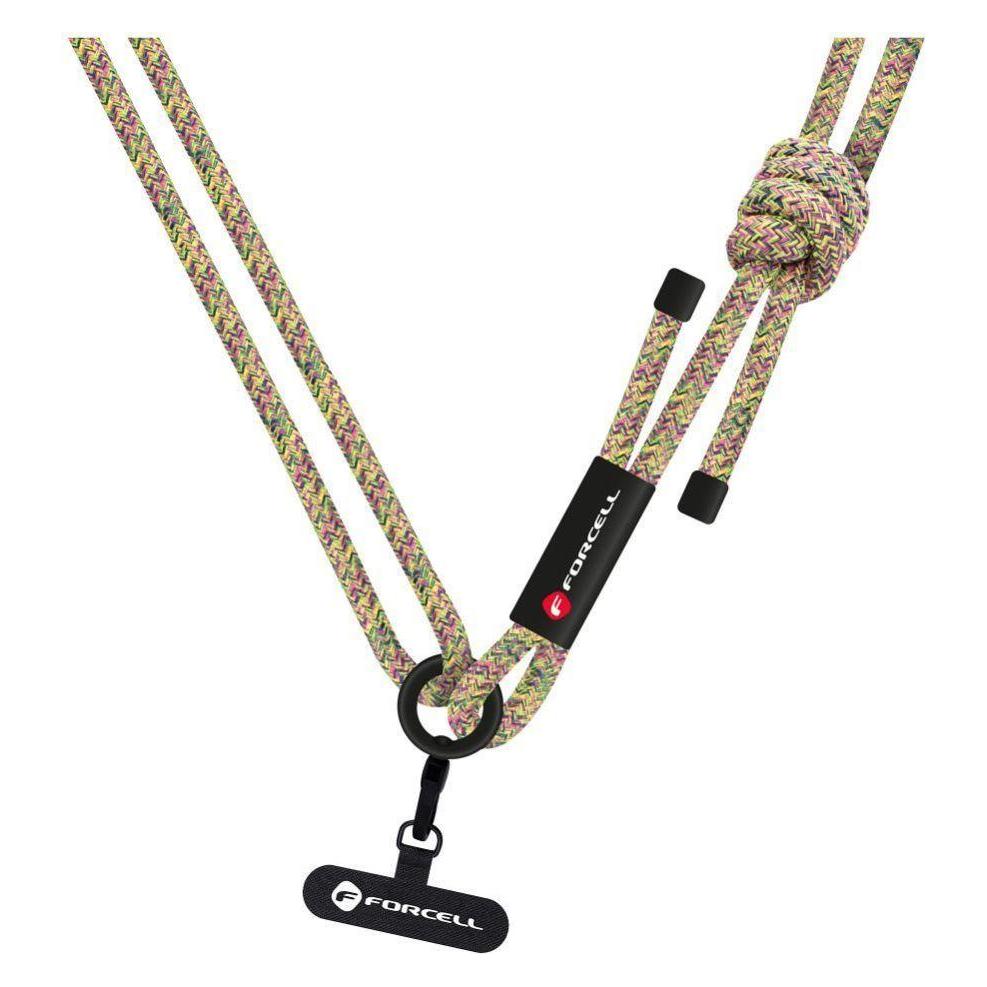 Forcell F-Design S10X165 Handy-Umhängeband - Länge verstellbar, max. 82,5 cm - Grün, Rosa, Lila (60113627)