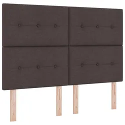 vidaXL Kopfteil mit Kopfteil Dunkelbraun 144 cm Kunstleder