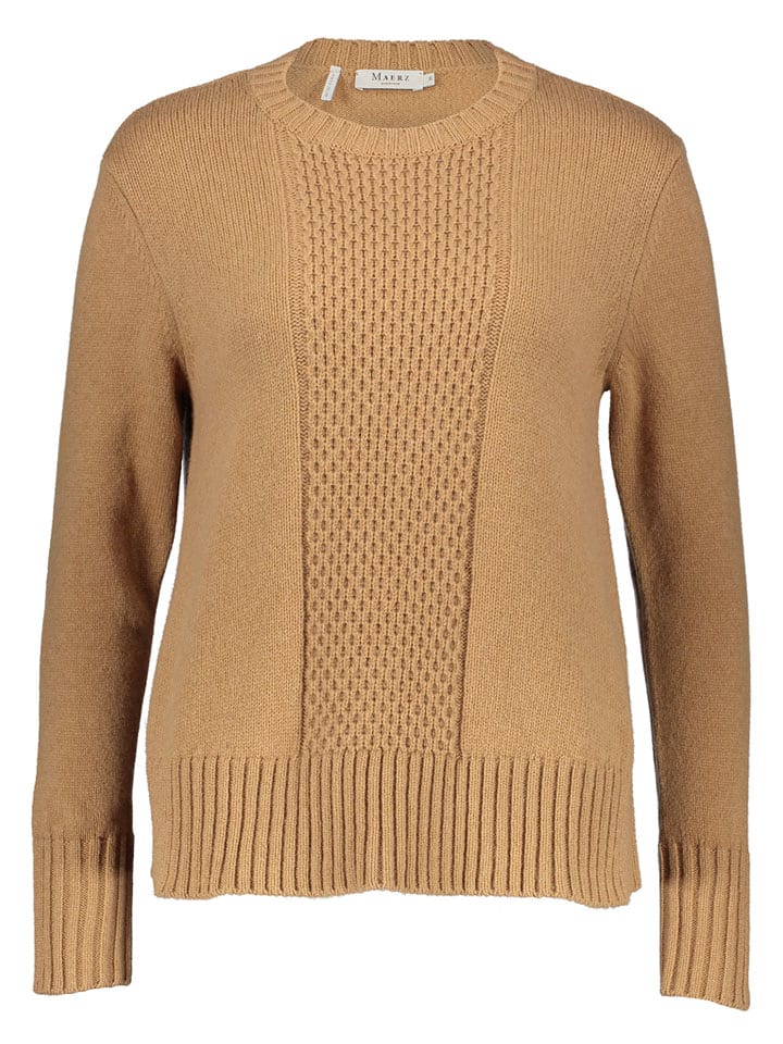 Maerz Muenchen Wollpullover in Camel - 36