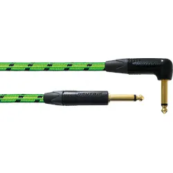 BLACKLIGHT 6PRG - Instrumentenkabel BLACKLIGHT PR, 6 m, gew., grün, 6,3 mm Klinke