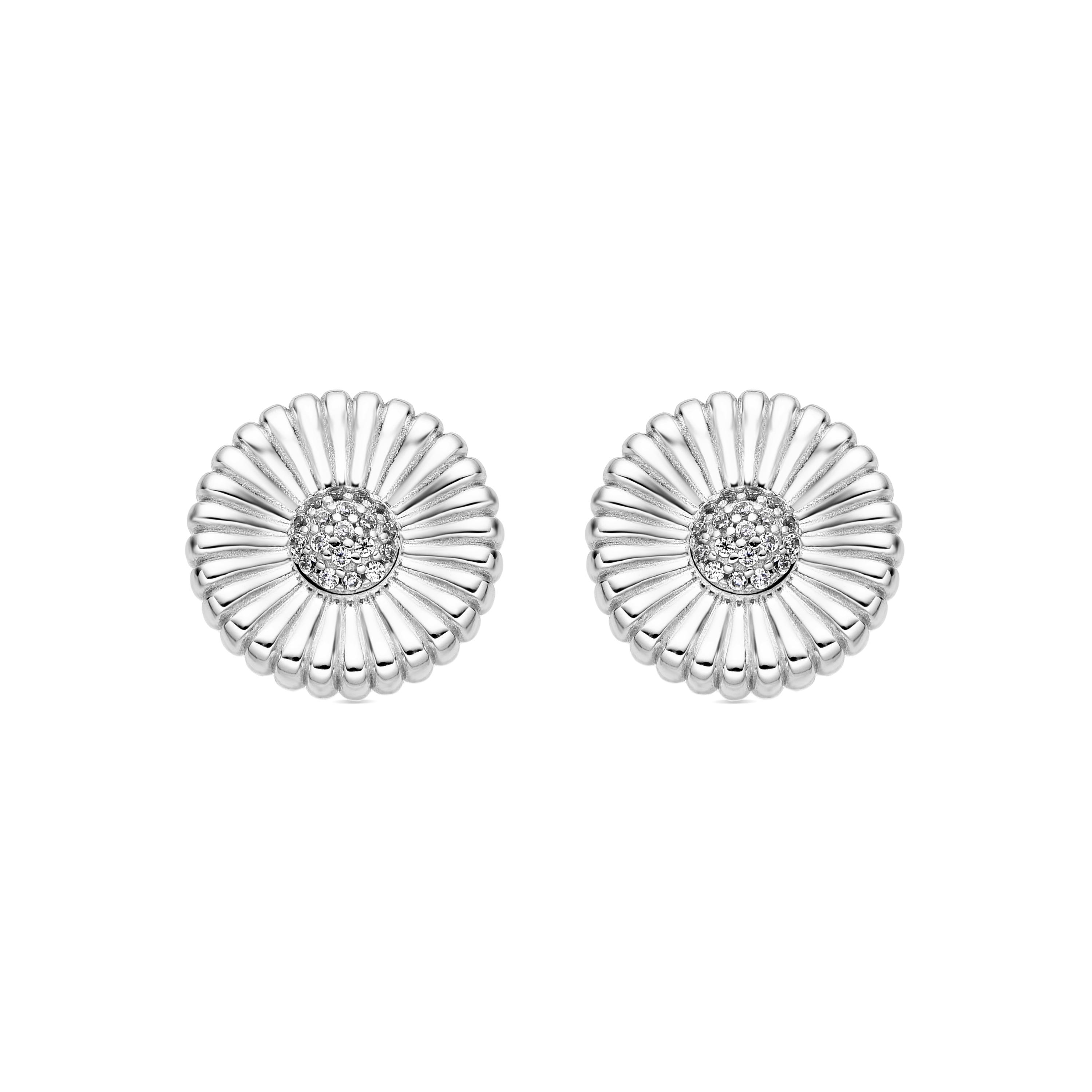 Luxenter Ohrringe aus 925er Sterlingsilber mit Zirkonia, rhodiniert – Olie